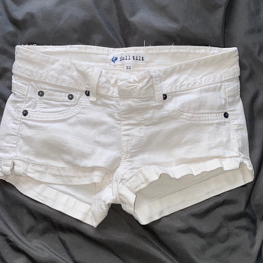 Full Tilt XS white denim shorts